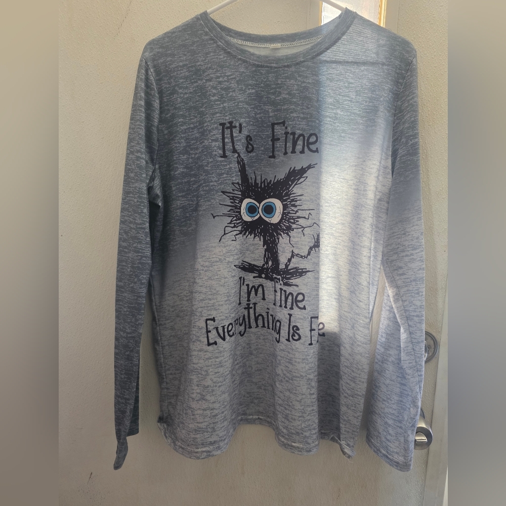 Gray Long Sleeve Women Shirt